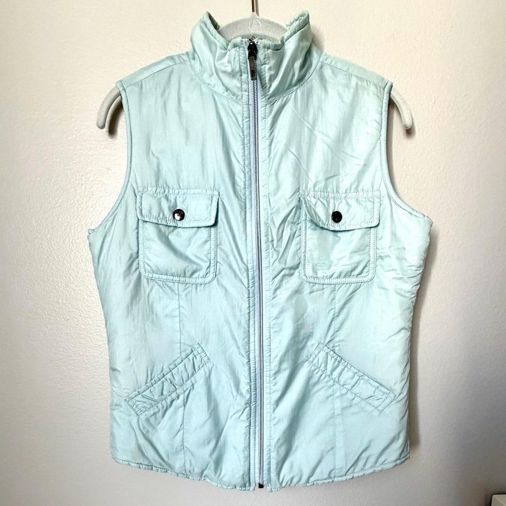 Tommy Bahama, light Puffer Vest, Burgundy Golf label.
